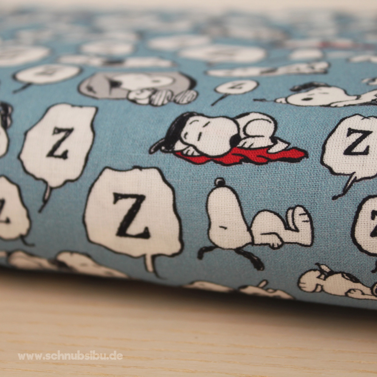 Popeline Snoopy blau